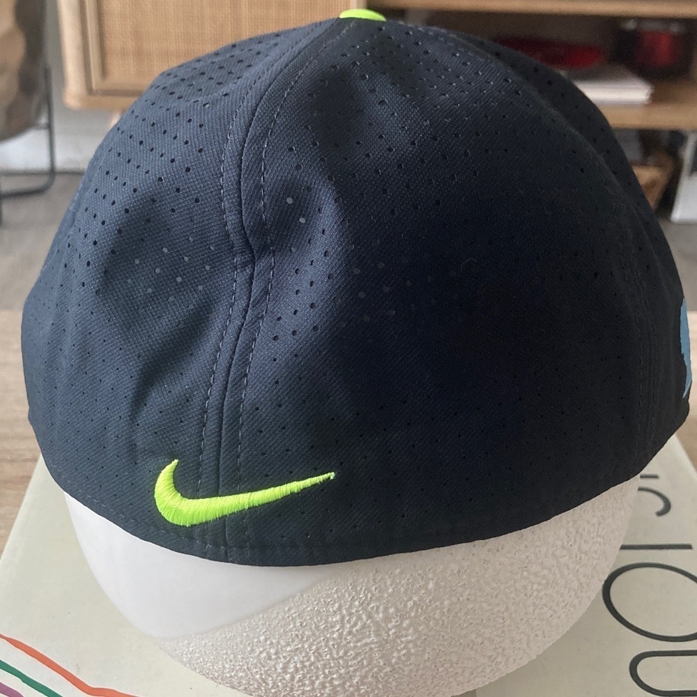Black and Neon Green Baseball Cap - Picture 2 of 8